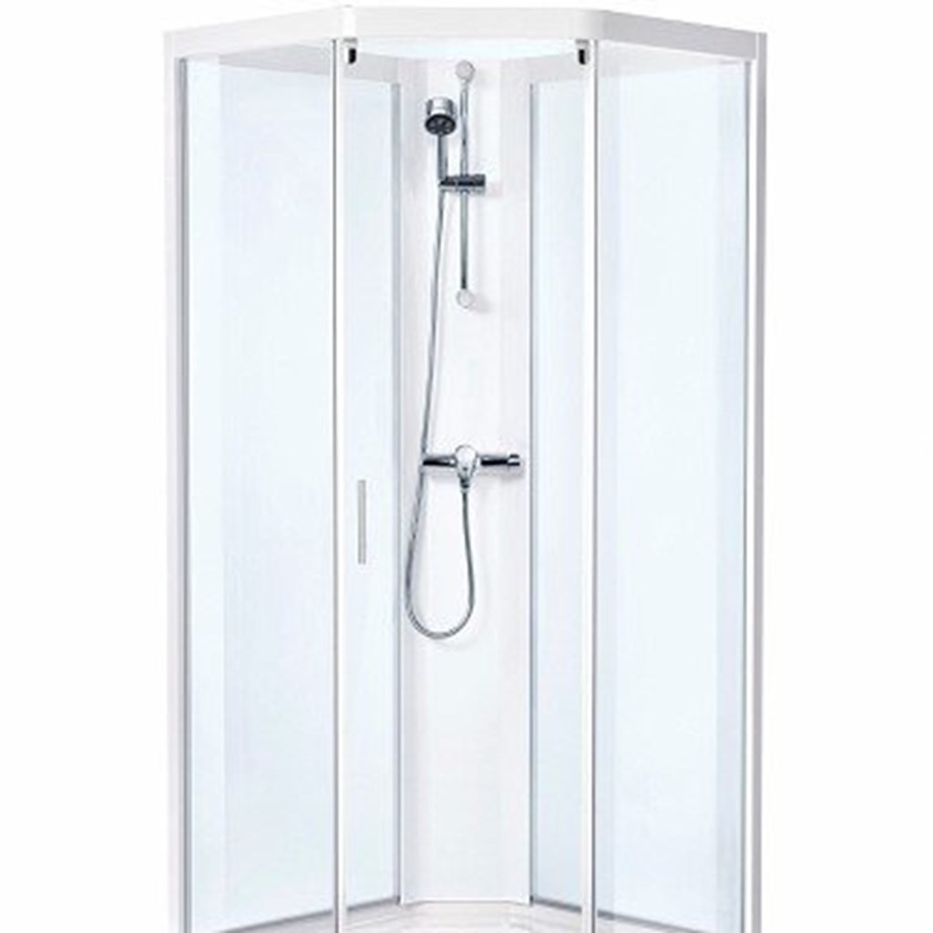 Porsgrund Showerama 7-5 Basic med Oras Oramix dusjbatteri 13 990,-?